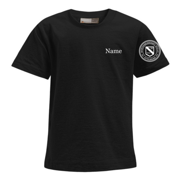 Kindershirt First Generation Schwarz mit Logo und Name / Farben können abweichen